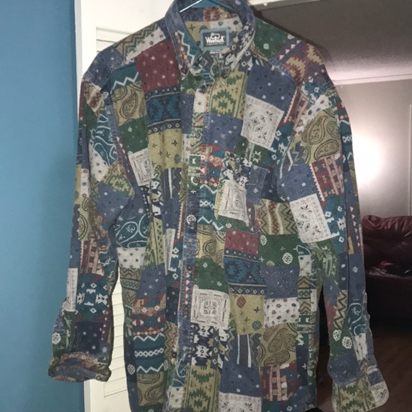 Woolrich Vintage Button down pattern longsleeve - Picture 1 of 2